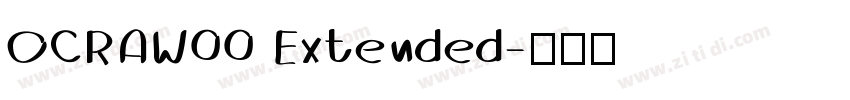 OCRAW00 Extended字体转换
